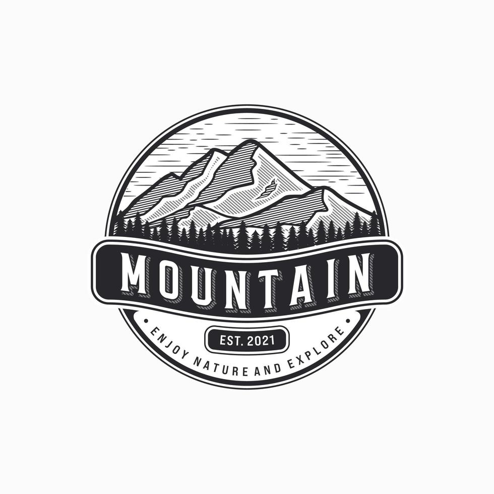 Mountain adventure logo Premium Vector