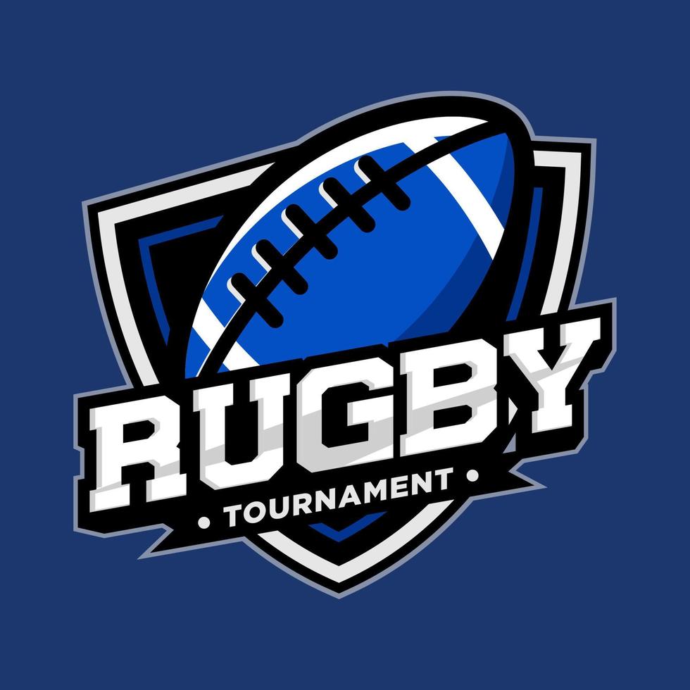 rugby deporte equipo logo ilustración vector
