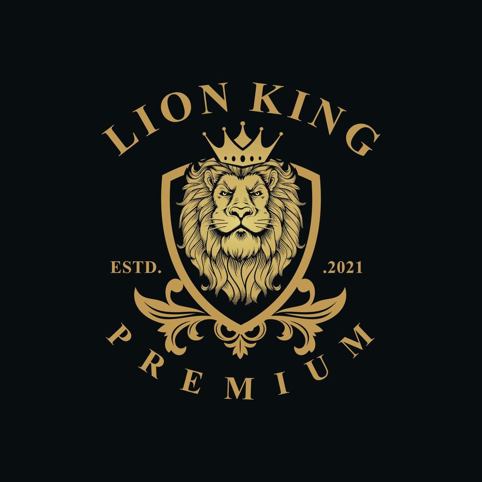Heraldry lion luxury design Vector