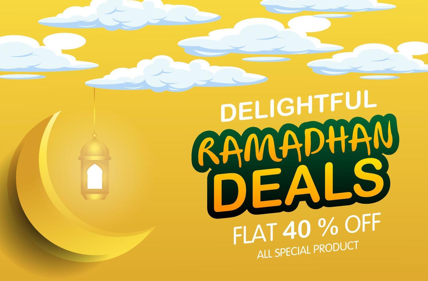 Ramadan sale social media post design vector