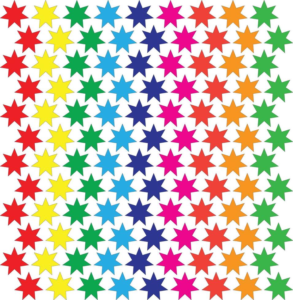 simple star coloring vector pattern design.