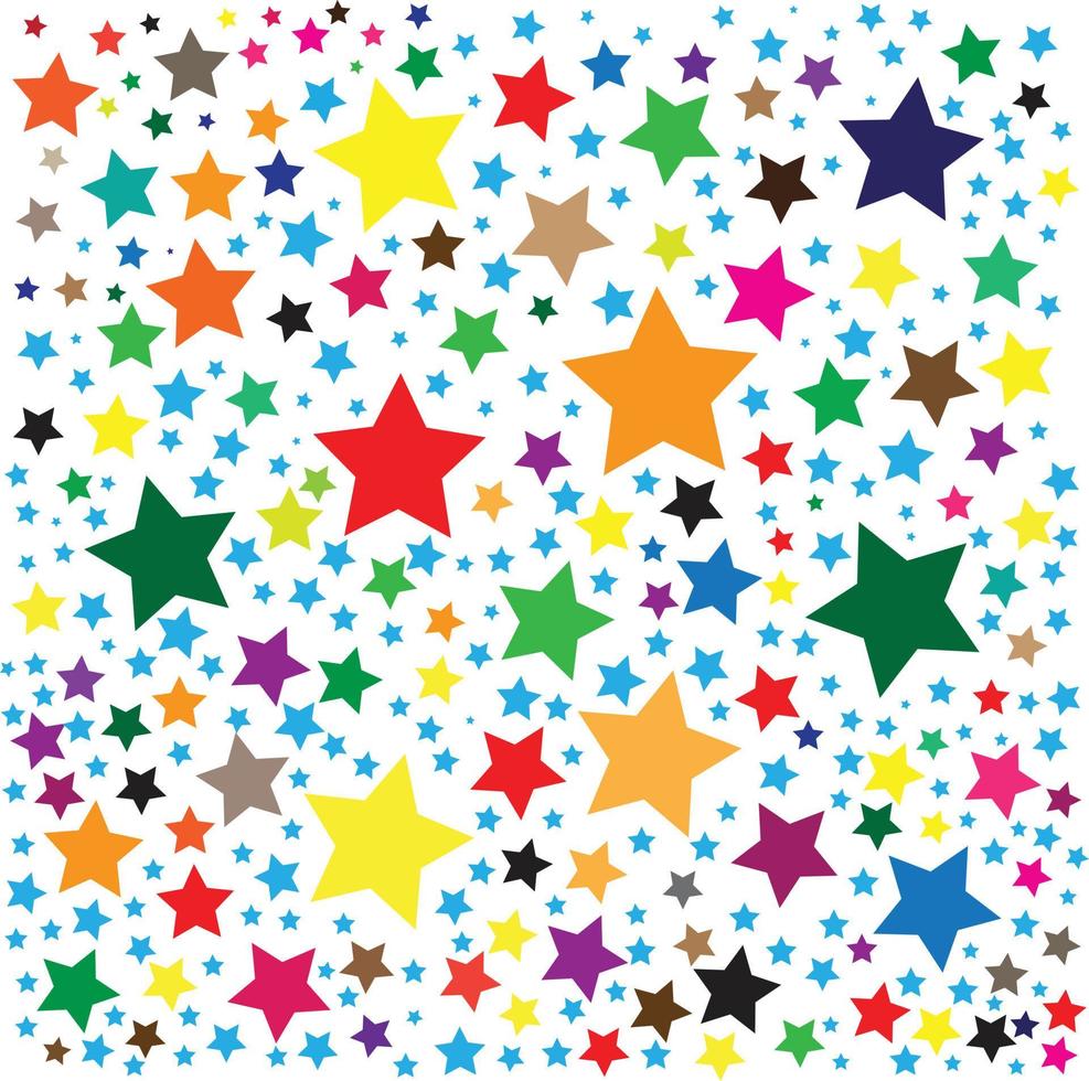 simple star coloring vector pattern design.