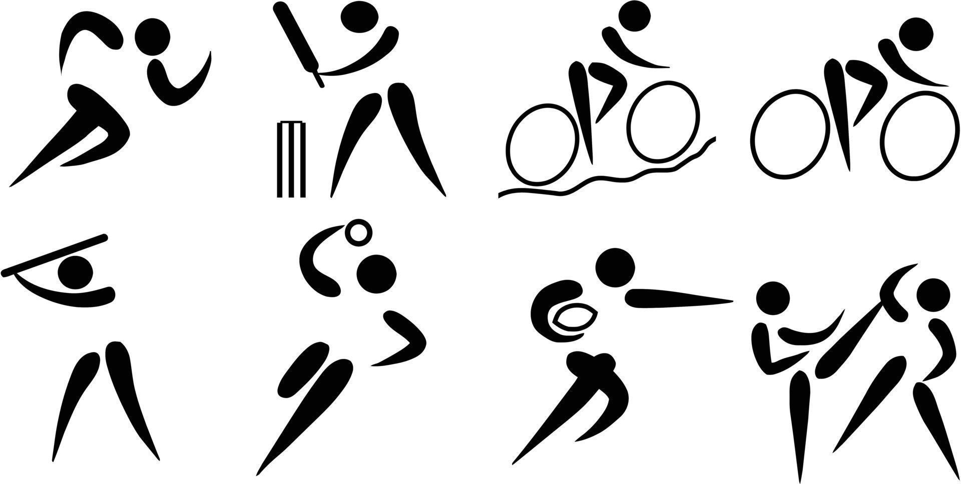 Silhouette athlete vectors