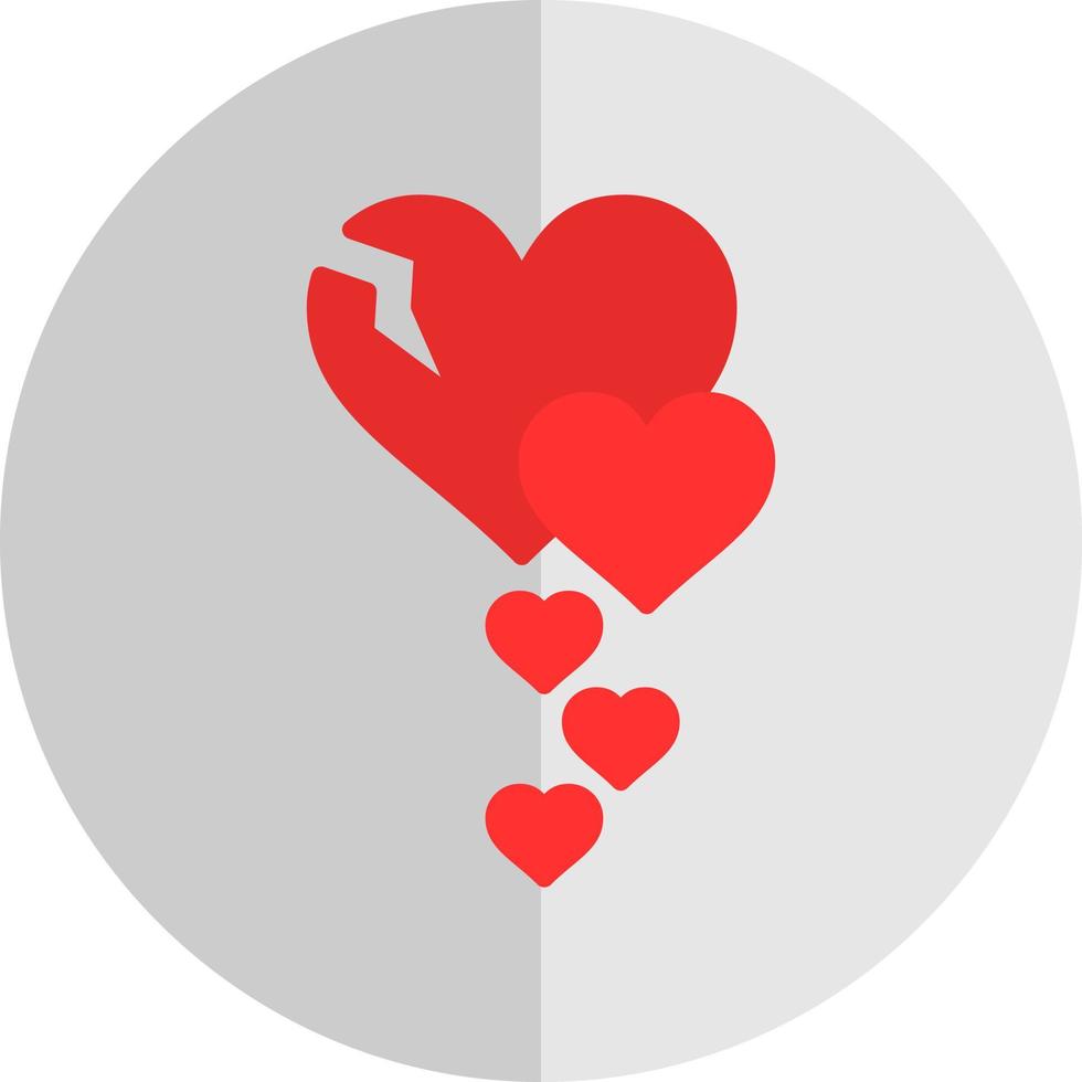 Broken Heart Vector Icon Design