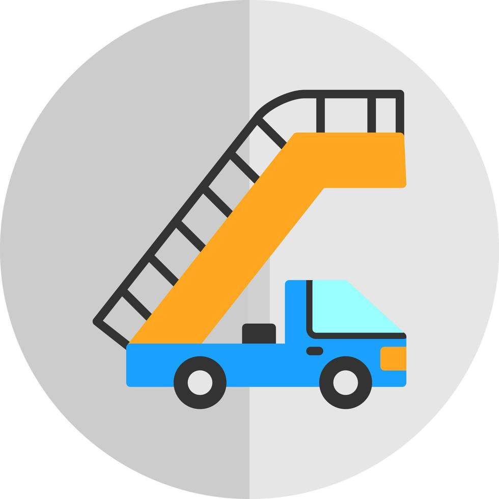 Airplane Stairs Vector Icon Design