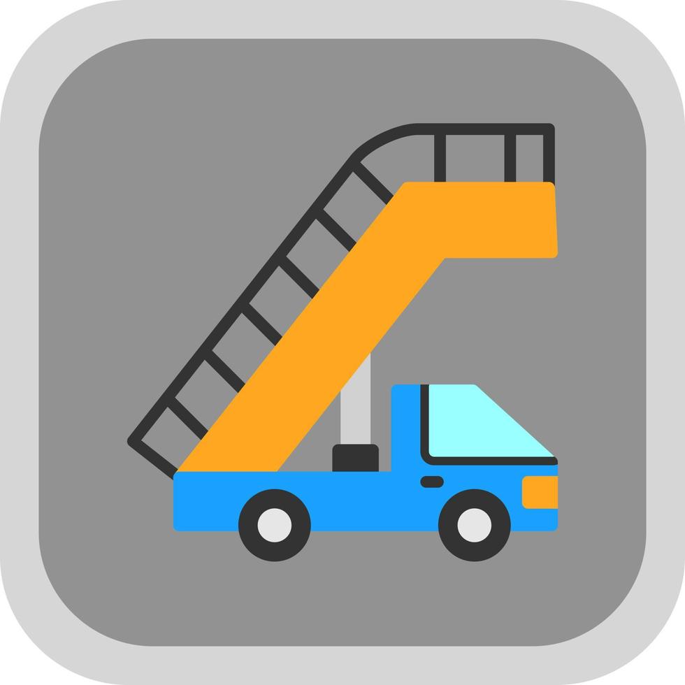 Airplane Stairs Vector Icon Design