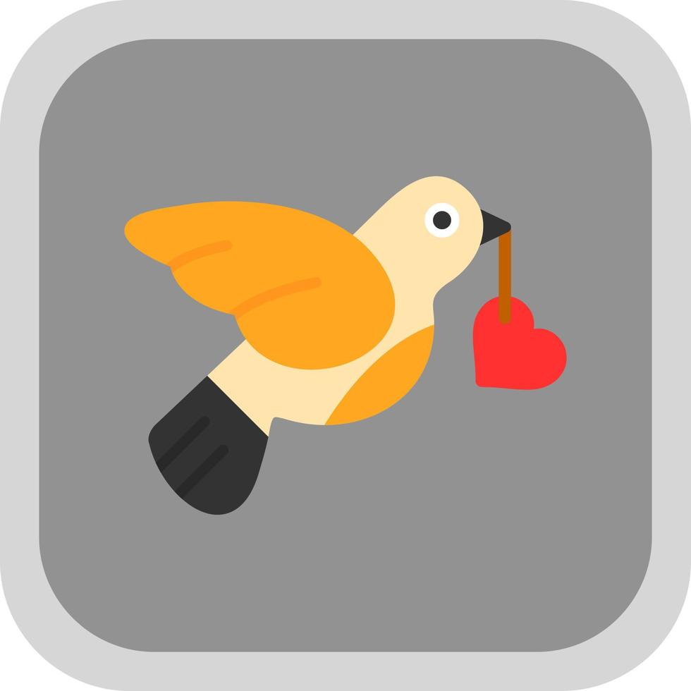 diseño de icono de vector de pájaro de amor