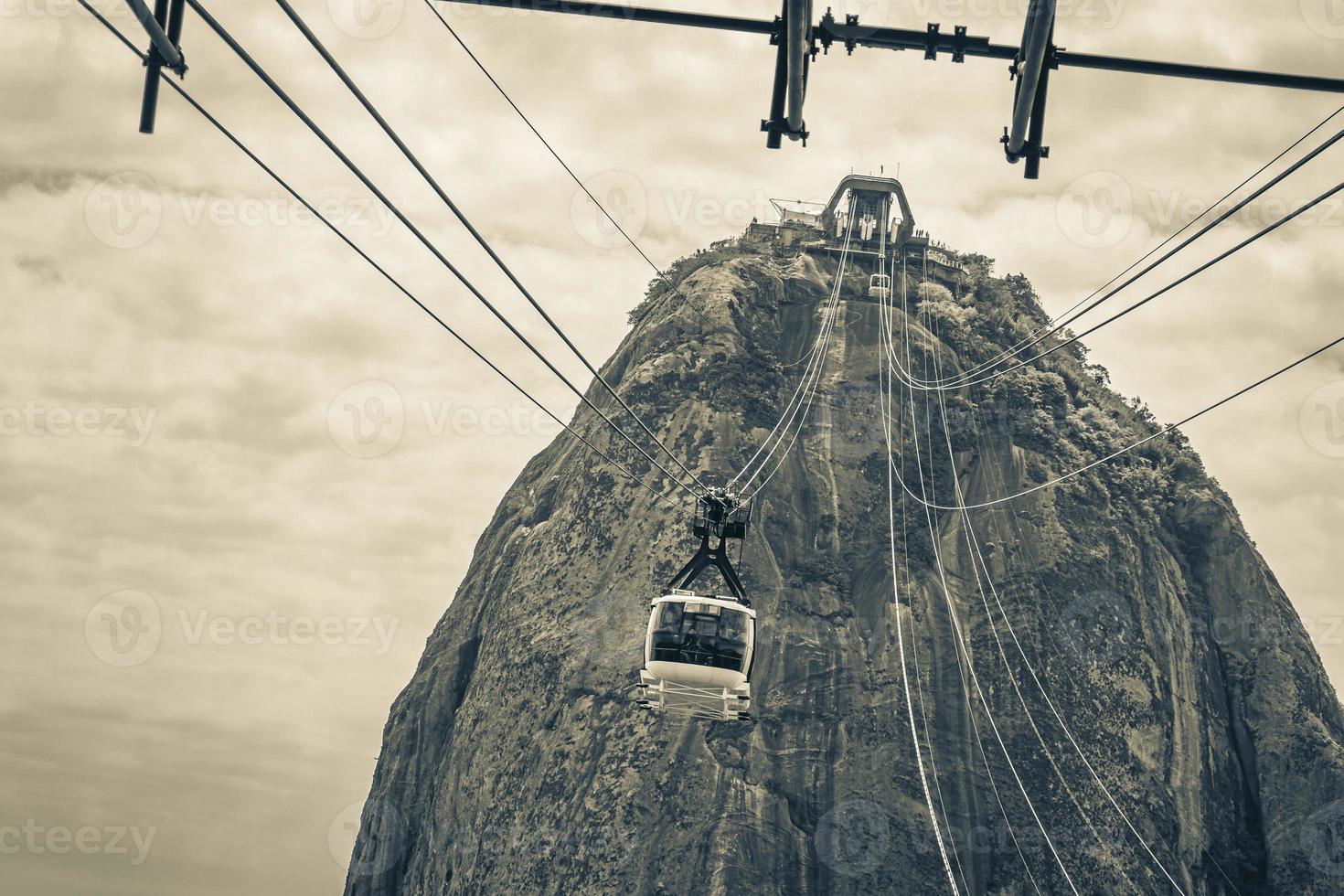 Sugarloaf mountain Pao de Acucar panorama Rio de Janeiro Brazil. photo