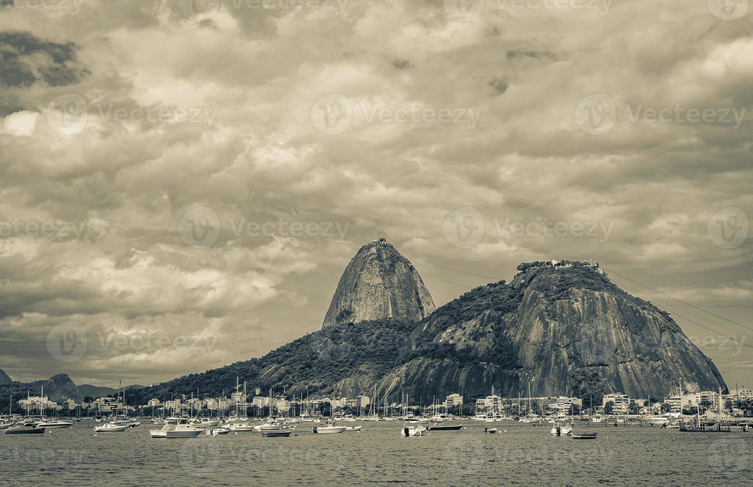 Sugarloaf mountain Pao de Acucar panorama Rio de Janeiro Brazil. photo