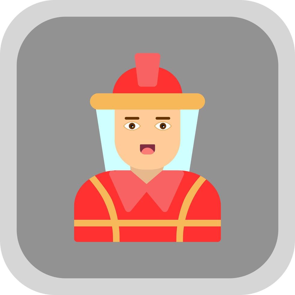 Firefighter Vector Icon Design