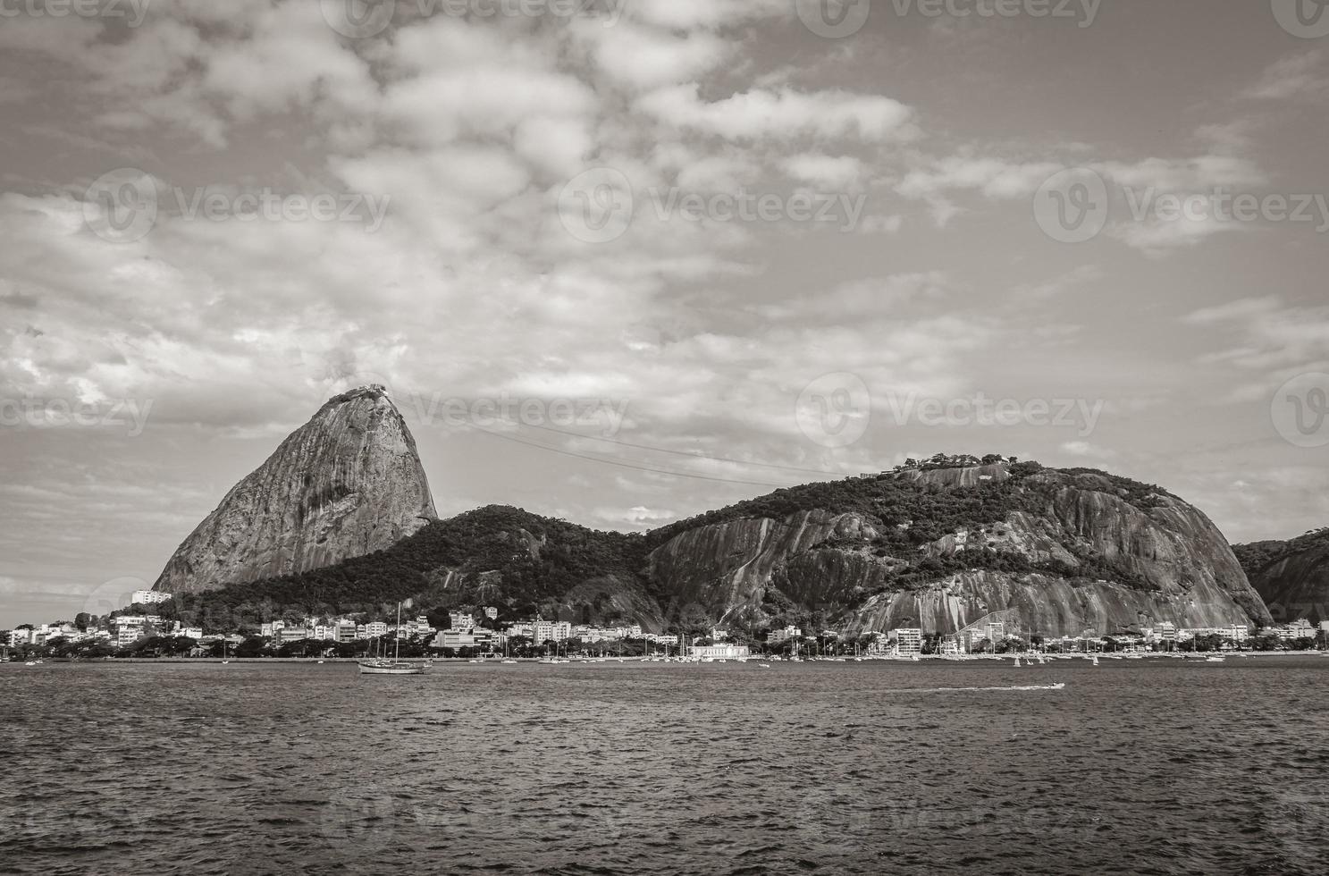 Sugarloaf mountain Pao de Acucar panorama Rio de Janeiro Brazil. photo