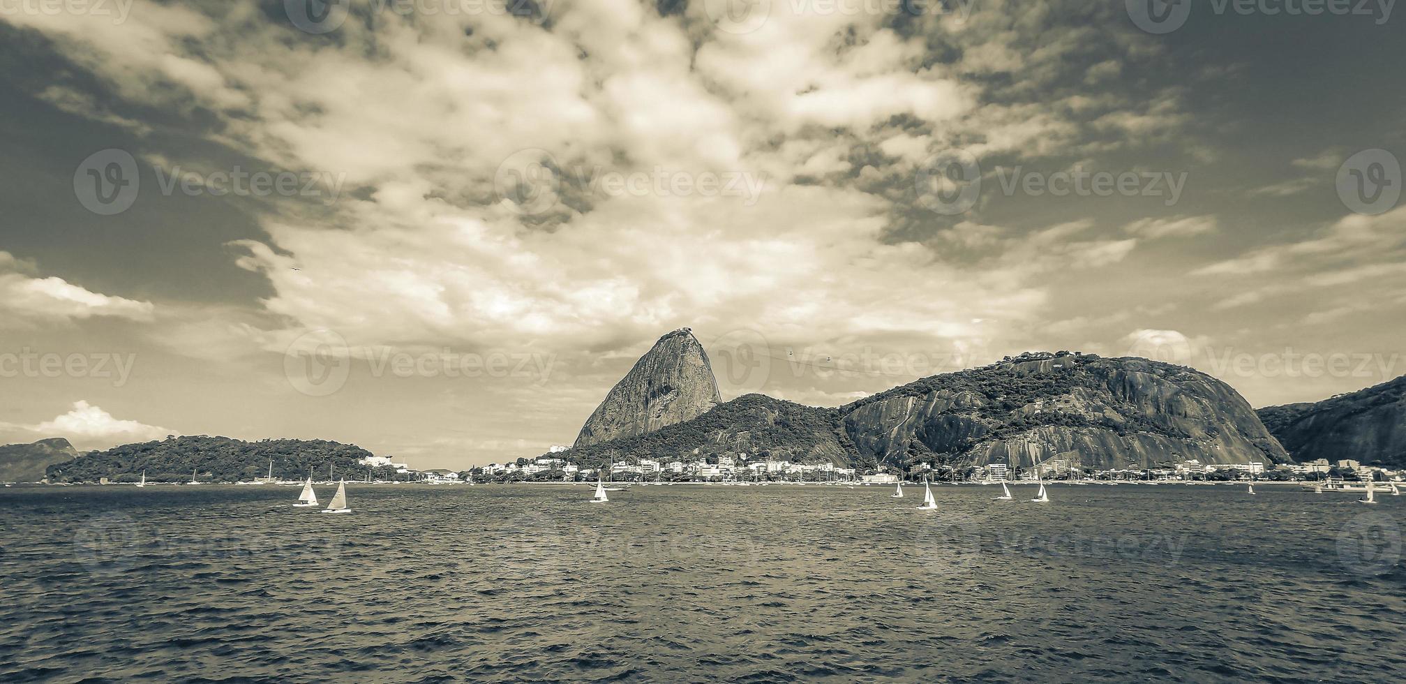 Sugarloaf mountain Pao de Acucar panorama Rio de Janeiro Brazil. photo