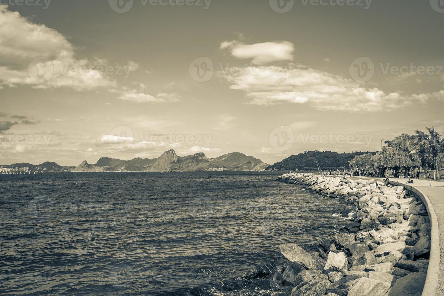 Flamengo Beach panorama view and cityscape Rio de Janeiro Brazil. photo