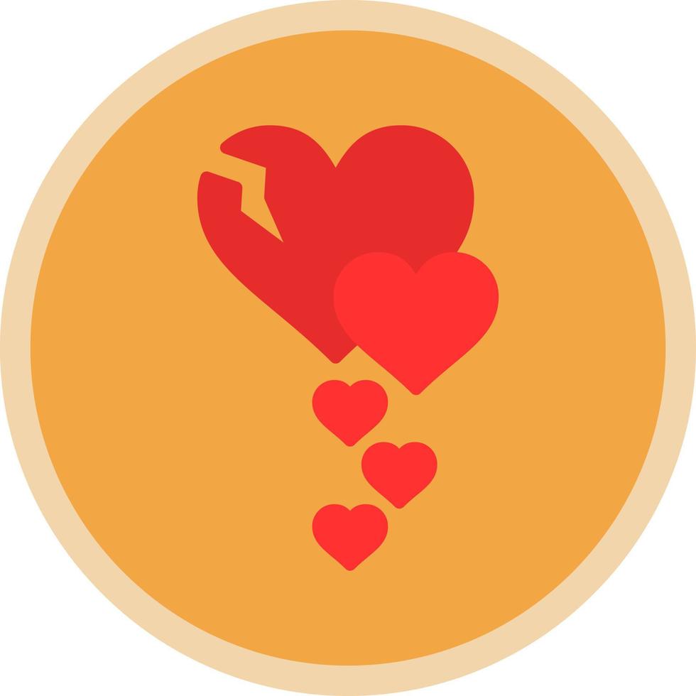 Broken Heart Vector Icon Design