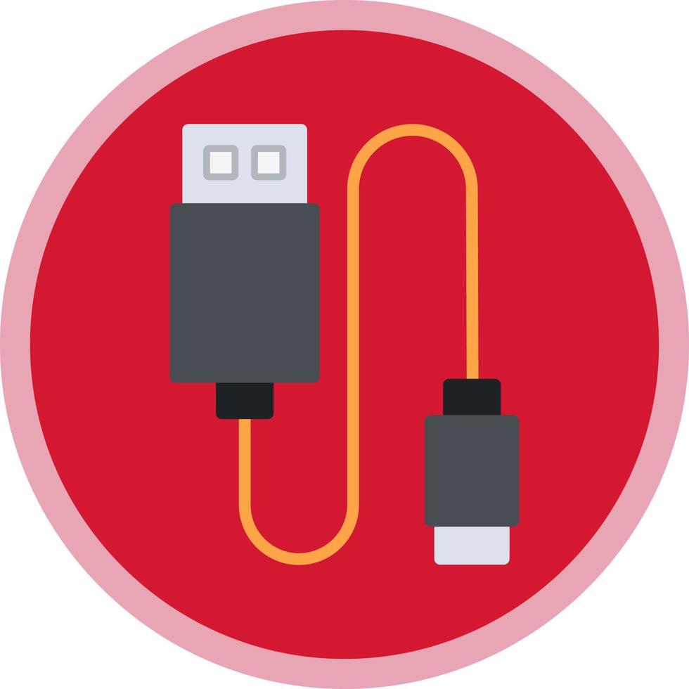 Data Cable Vector Icon Design