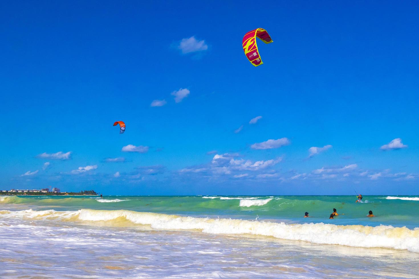 Playa del Carmen Quintana Roo Mexico 2021 Water sport like kitesurfing