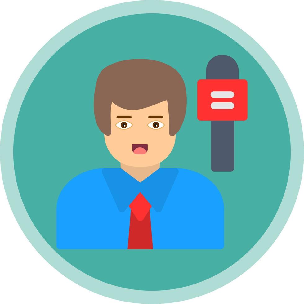 diseño de icono de vector de periodista