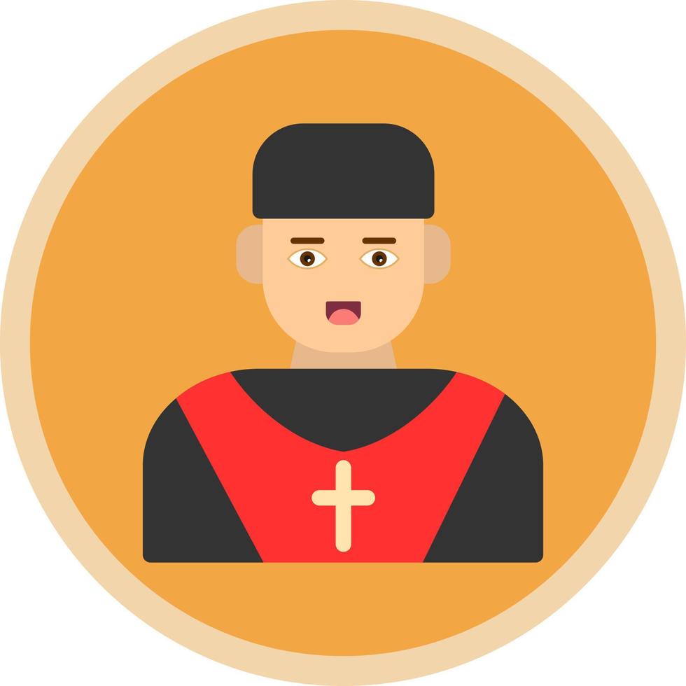 Priest Vector Icon Design