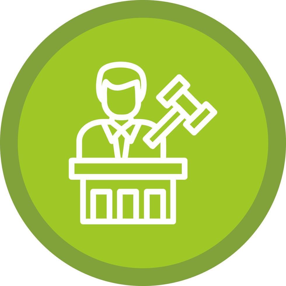 Judge Vector Icon Design