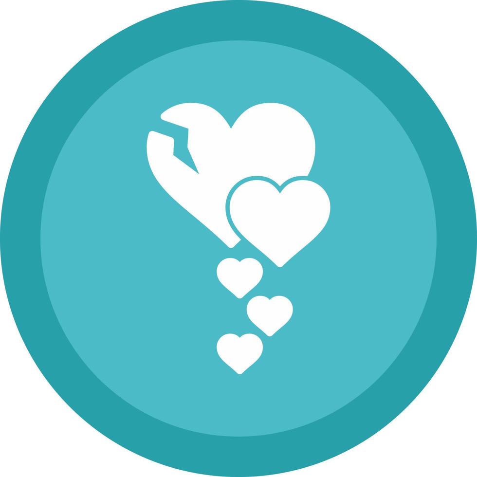 Broken Heart Vector Icon Design