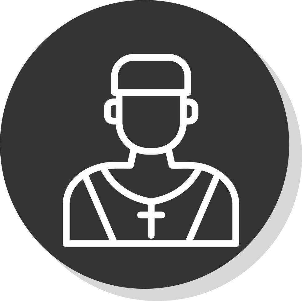 Priest Vector Icon Design