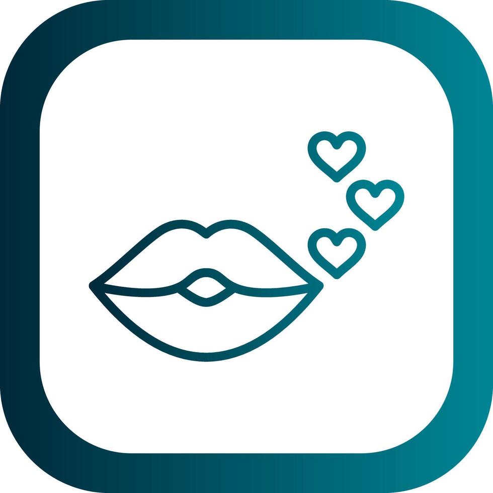 Kiss Vector Icon Design