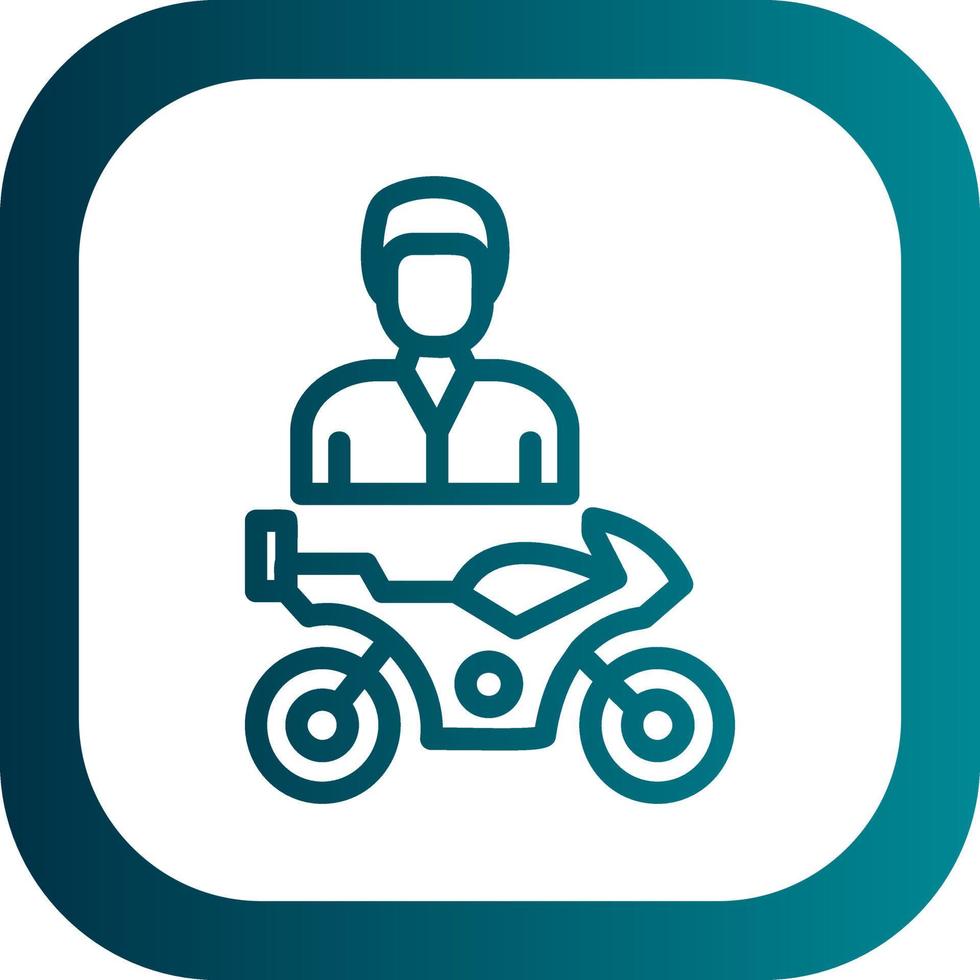Motorcyclist Vector Icon Design