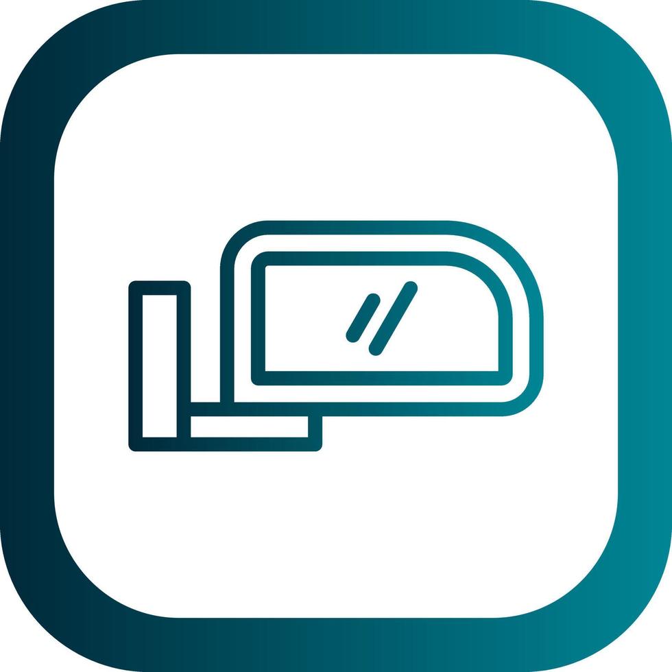 Side Mirror Vector Icon Design