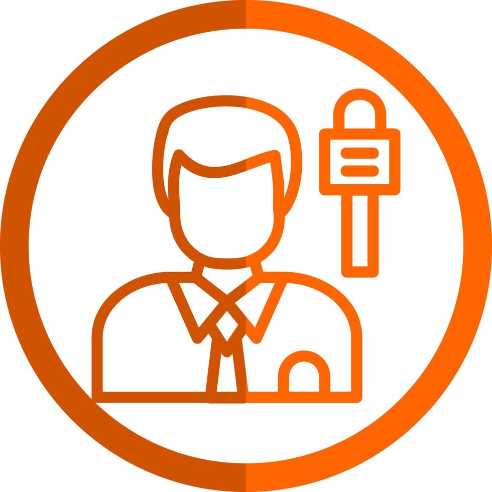 Journalist Vector Icon Design