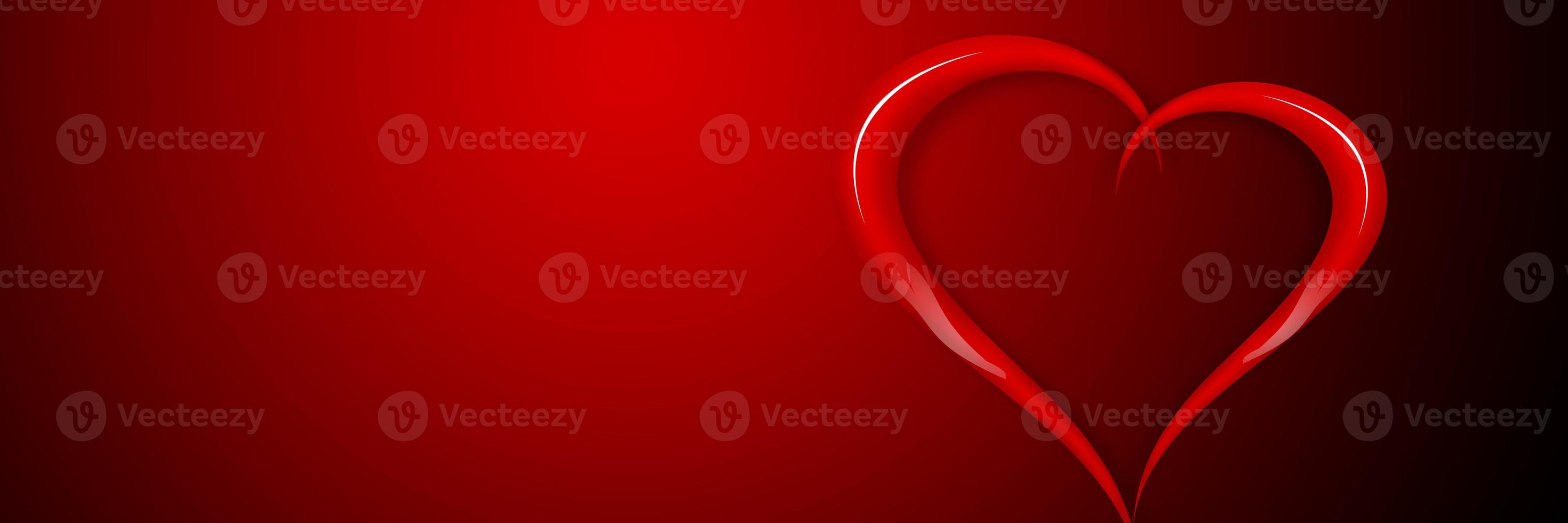 Happy valentine. Heart shaped symbol of love. 3d illustration photo