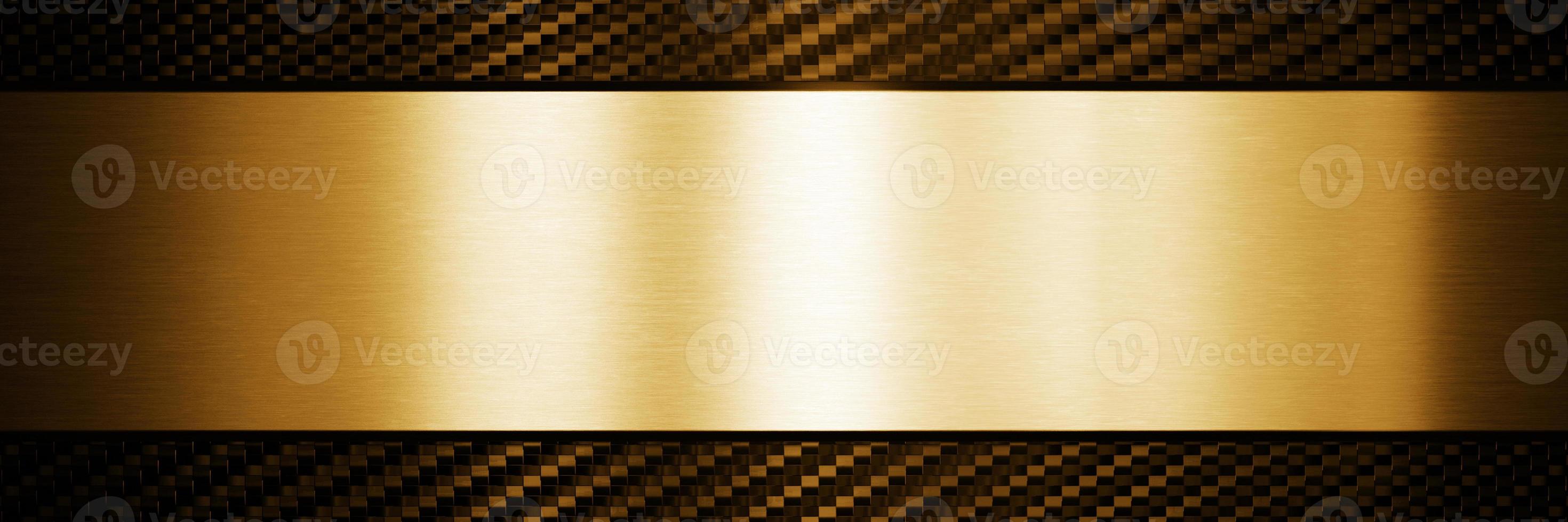 Gold carbon fiber background pattern. 3d rendering photo