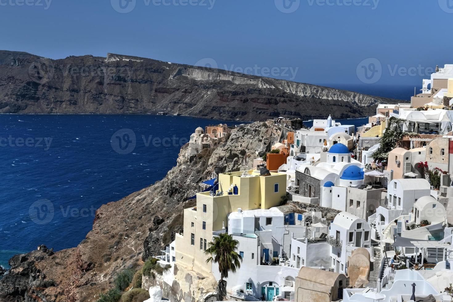 el Santo espiridón santo ortodoxo Iglesia en el griego isla de santorini foto