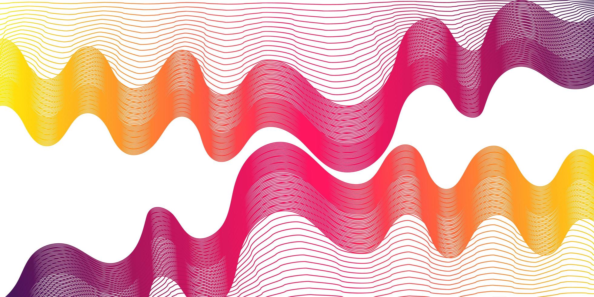 Colorful wave line curve on white background. Abstract gradient motion abstract background. Speaking sound wave lines illustration. Element for technology futuristic. photo