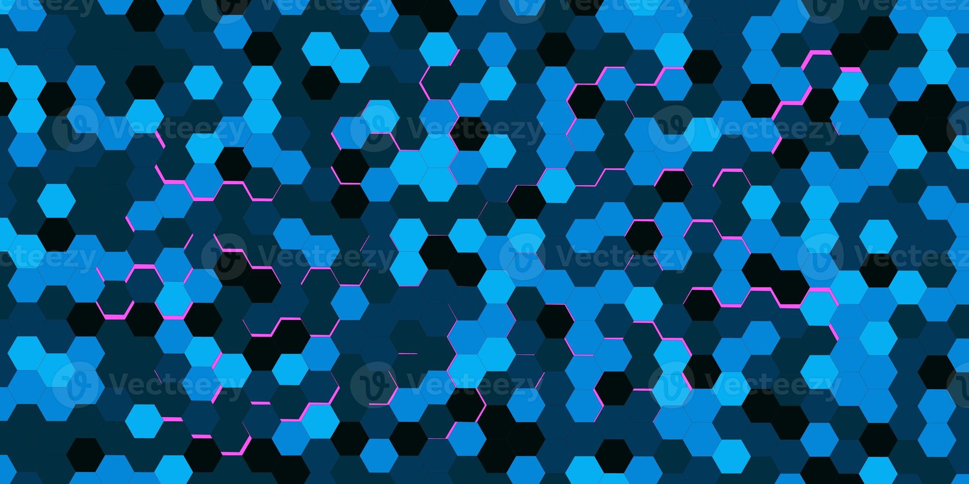 Dark blue hexagon background design. Geometric background in origami style with gradient. Beautiful multicolor hexagon design. Abstract background of hexagons pattern. photo