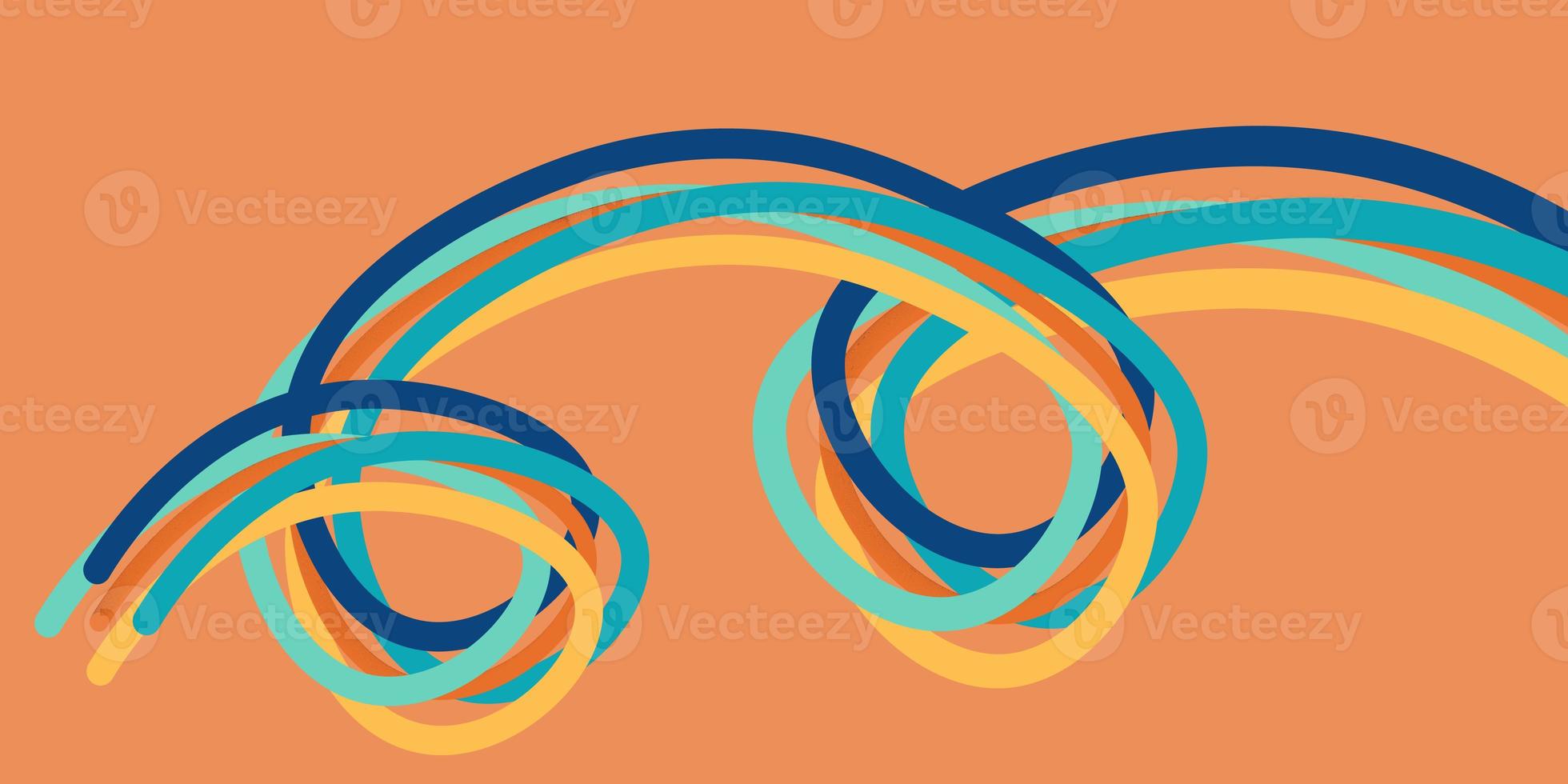 Colorful flow wave. Liquid shape. Beautiful line abstract colorful background. Abstract landing page and background. Dynamic composition. Modern background with circles. Modern hipster background. photo