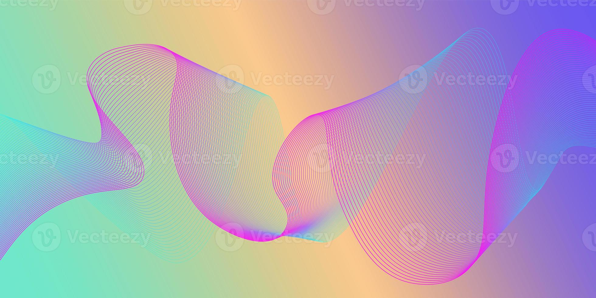 abstract wave line background. flow wavy lines on isolated background. wave of the many colored lines. modern illustration. banner, website, flyer, web design. photo