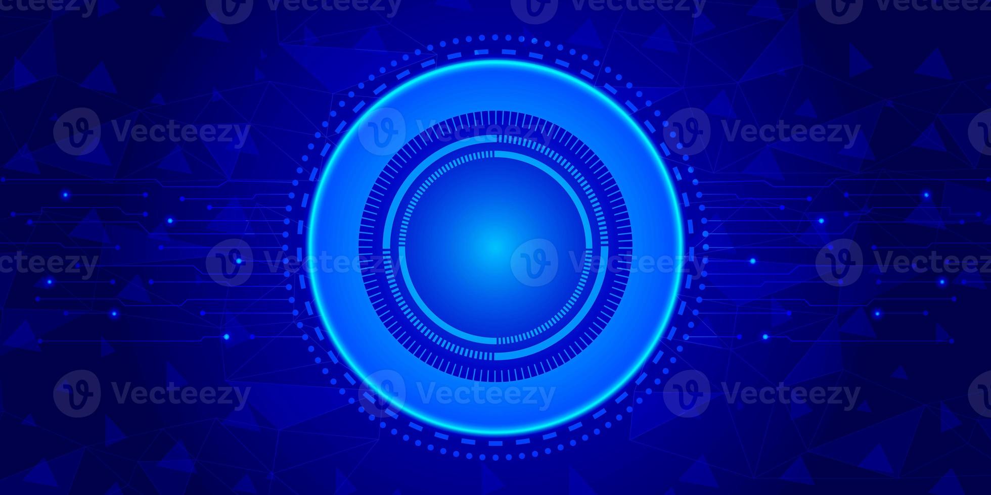 Abstract technology background Hi-tech communication concept futuristic digital innovation background vector illustration. Blue cyber circuit future technology concept background. photo