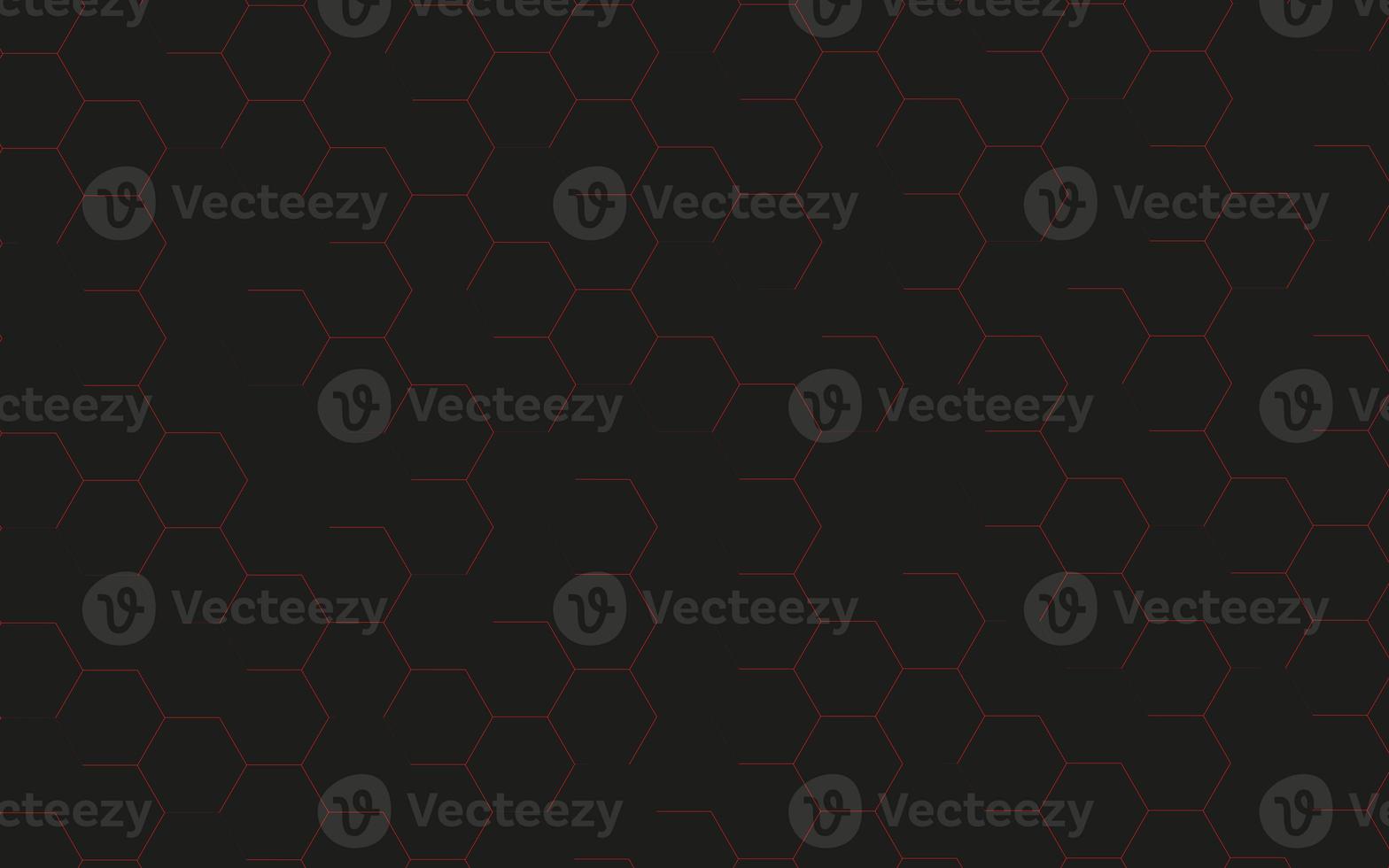 Abstract black hexagon pattern on neon gradient Red background technology style. Honeycomb. Abstract black hexagon pattern on neon gradient Red background technology style. Honeycomb. photo