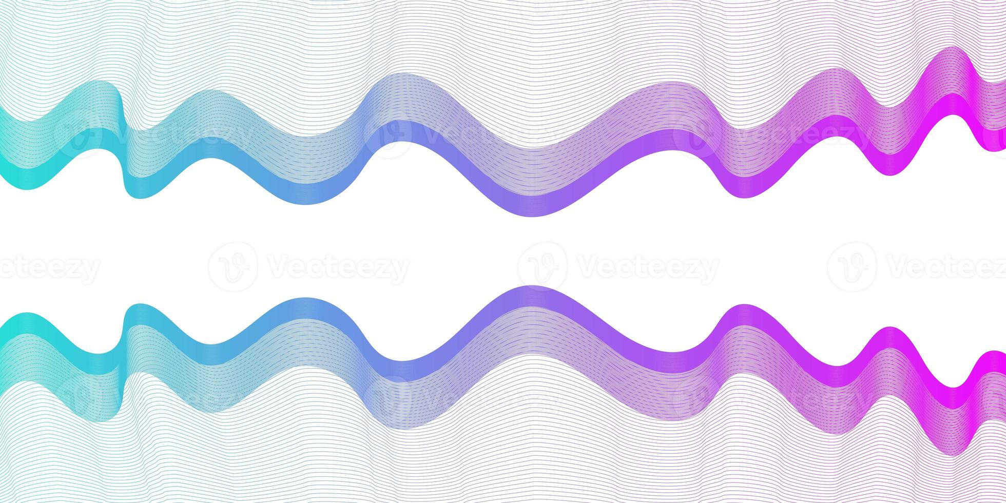 speaking sound wave lines illustration. colorful gradient motion abstract background. horizontal seamless pattern with trendy blue and pink wavy ornament. photo