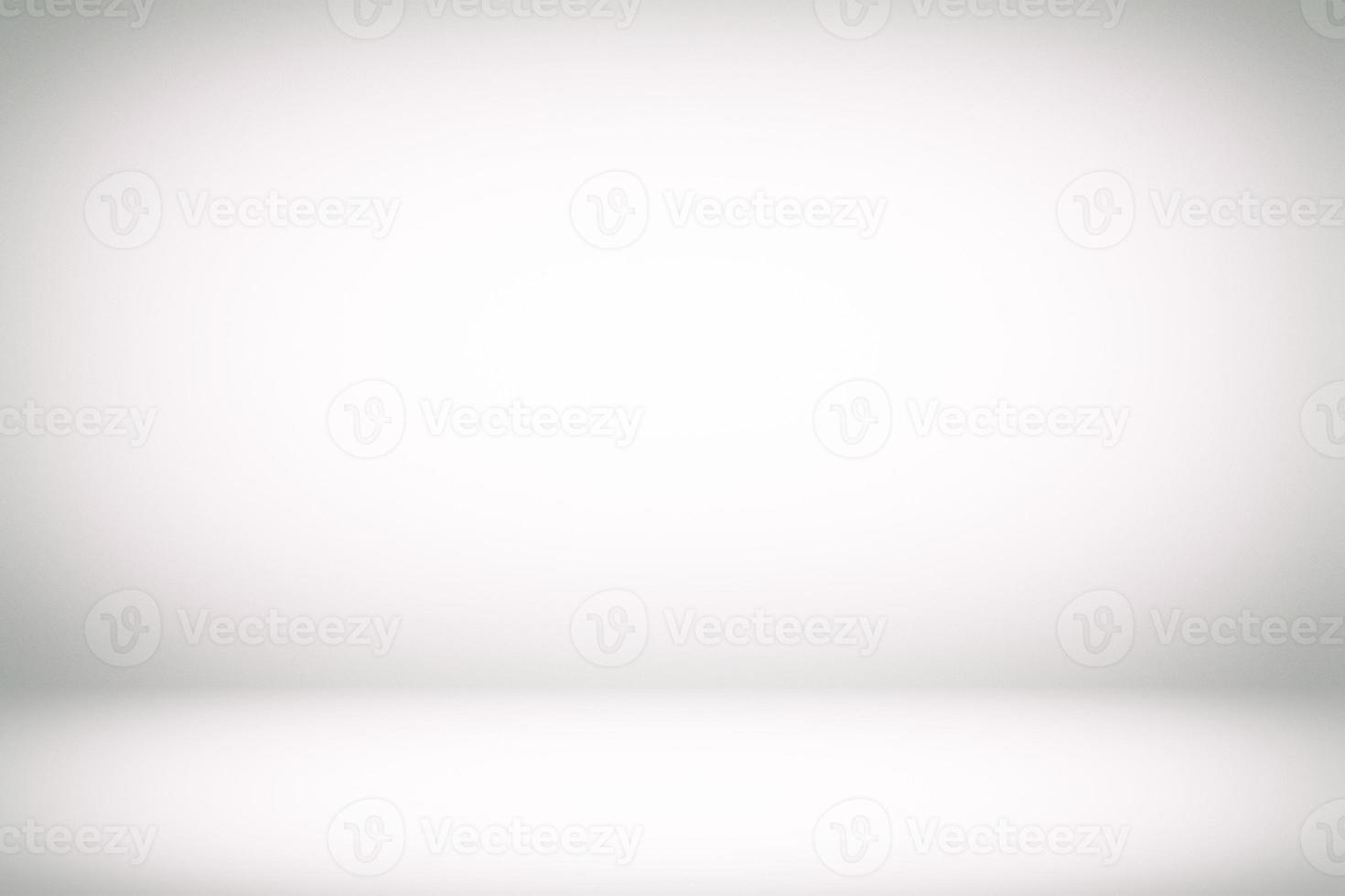 White Studio Room with Spotlight and Grains Background. photo