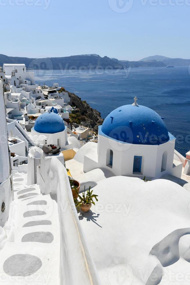 The Saint Spyridon Holy Orthodox Church on the Greek island of Santorini. photo