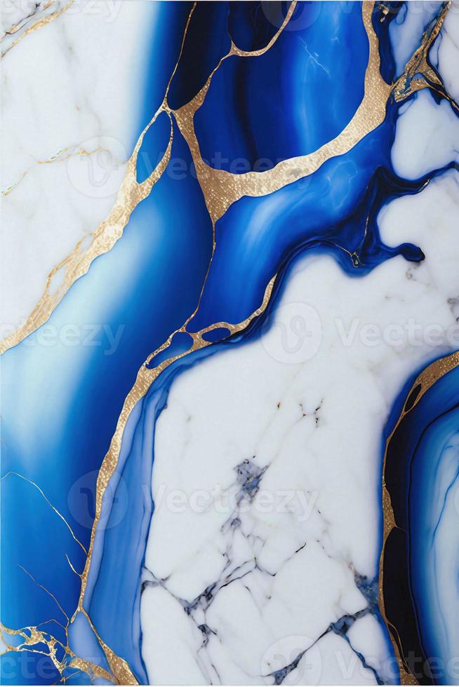 Elegant Blue, White, and Gold Marble Texture for high-end designs. Stunning image for website backgrounds, social media posts, and more. Bold, sleek patterns with luxurious color palette. photo