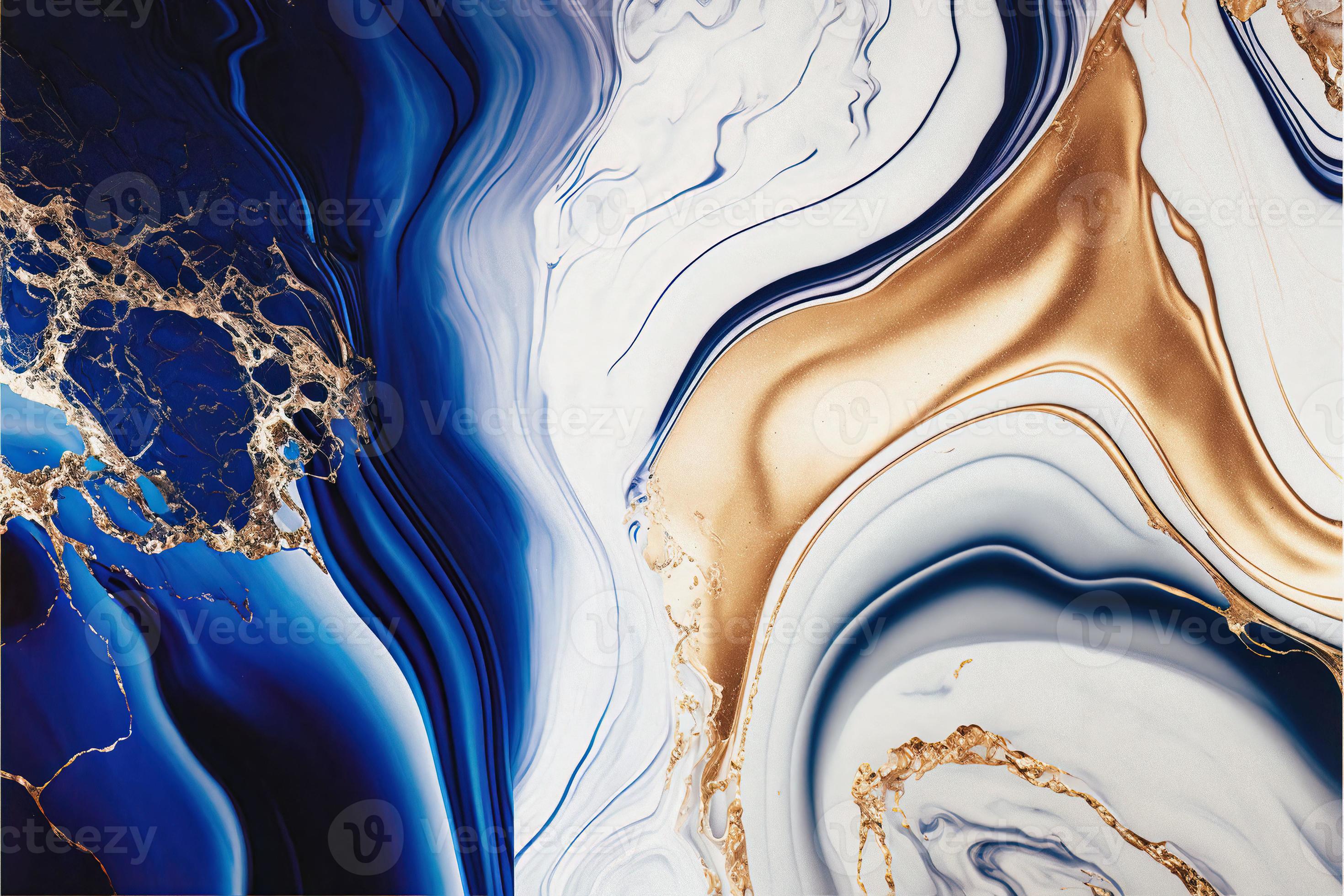 elegante azul, blanco, y oro mármol textura para gama alta diseños