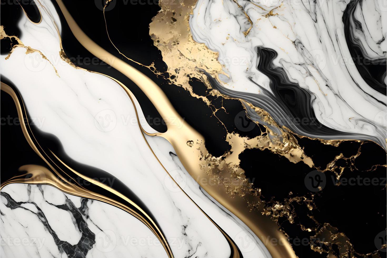 Elegant black, white, and gold marble background texture for use in design projects photo