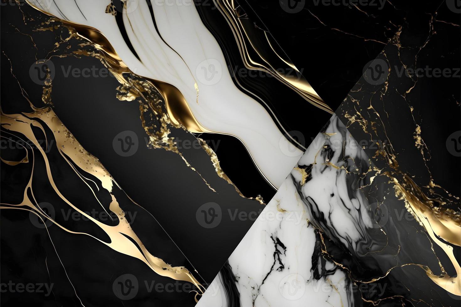 Elegant black, white, and gold marble background texture for use in design projects photo