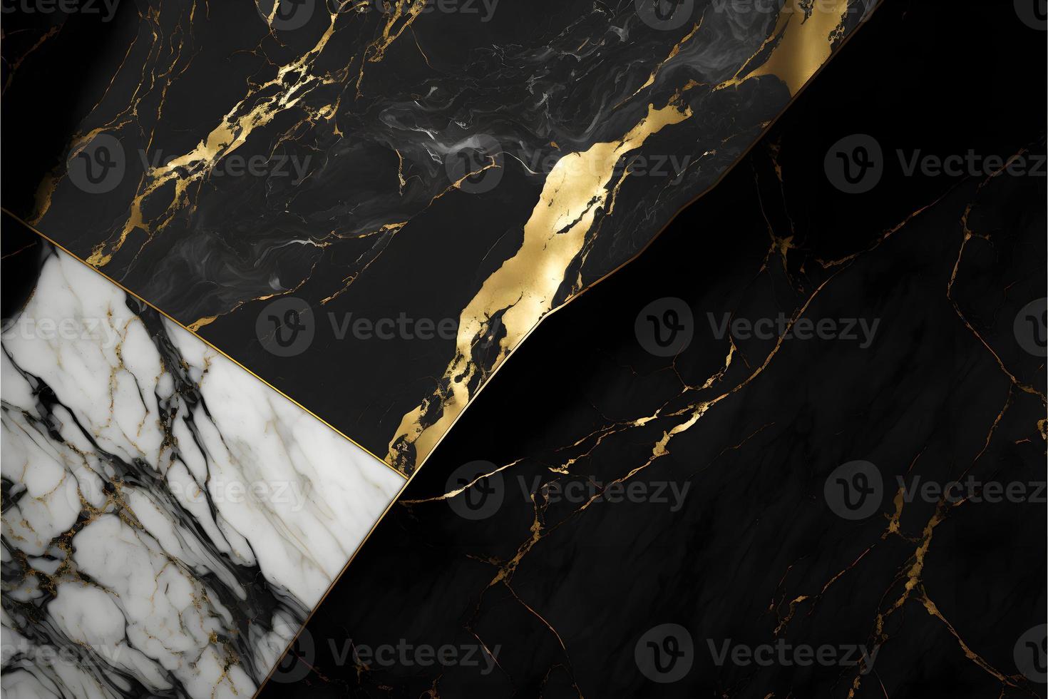 Elegant black, white, and gold marble background texture for use in design projects photo