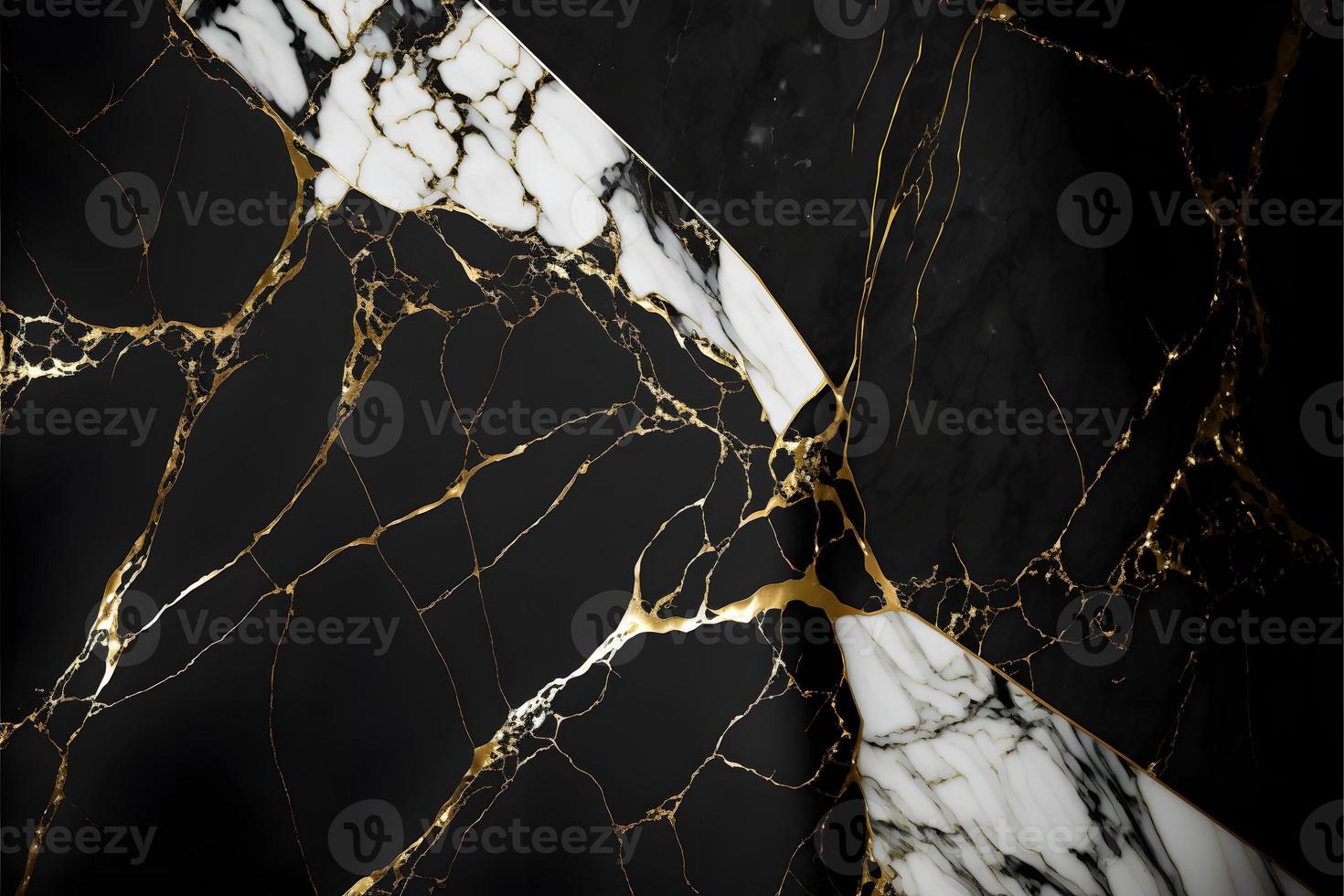 Elegant black, white, and gold marble background texture for use in design projects photo