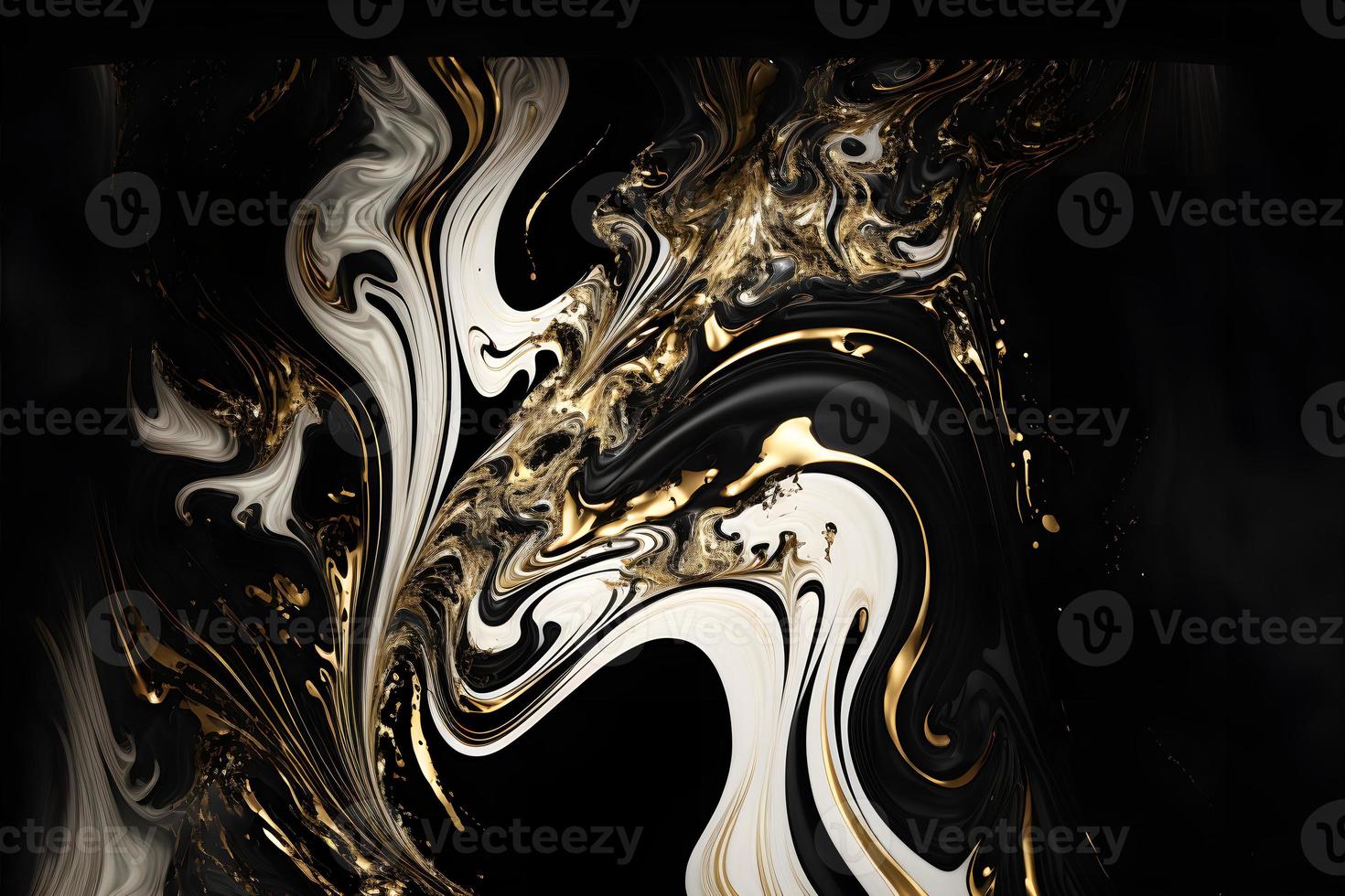 Elegant black, white, and gold marble background texture for use in design projects photo