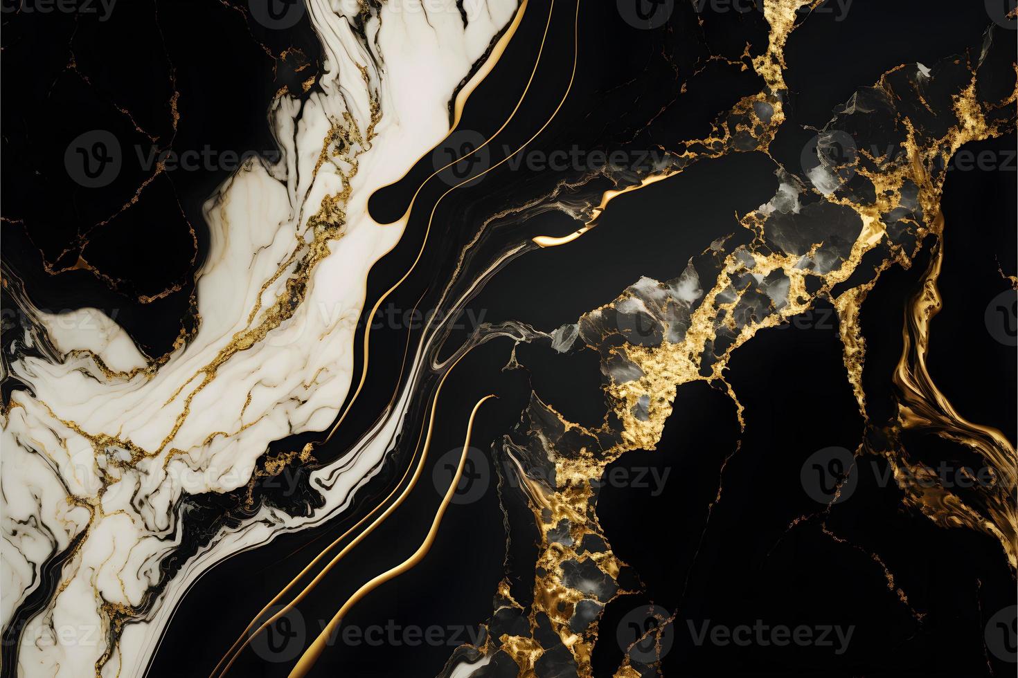 Elegant black, white, and gold marble background texture for use in design projects photo