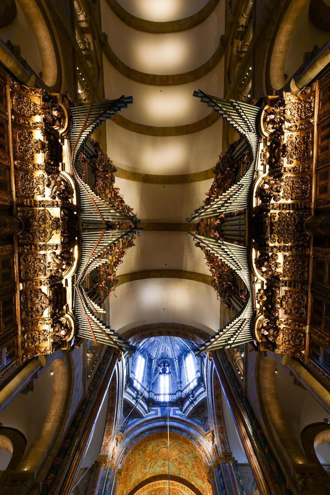 Santiago de Compostela, Spain - Nov 22, 2021, Interiors of the Cathedral of Santiago de Compostela in the Santiago de Compostela  Old Town . The Old Town is a UNESCO World Heritage Site. photo